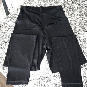 Aerie high rise crossover leggings black size L